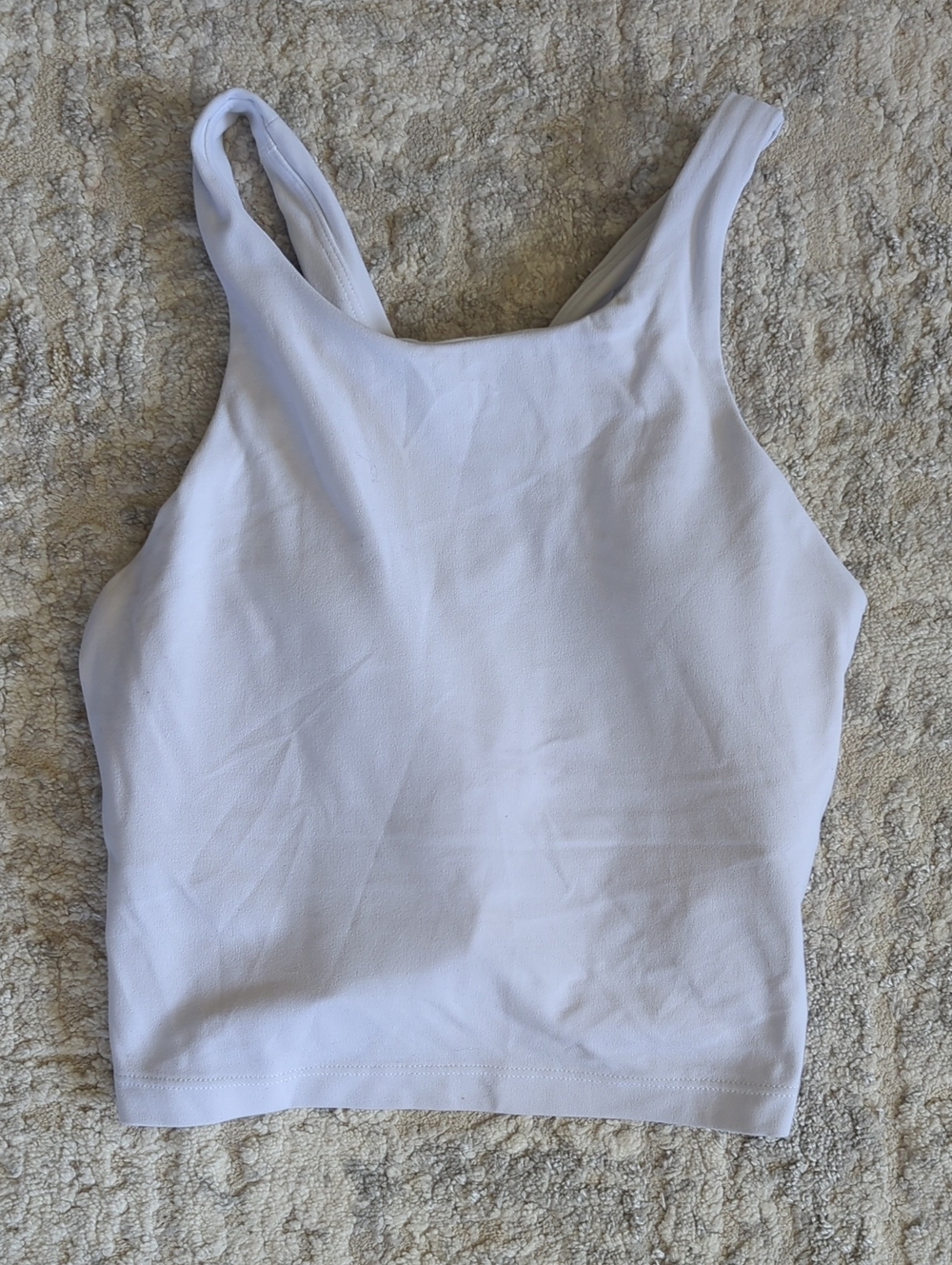 Athleta White Square-Neck Crop Tank Size XS